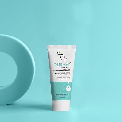 Fixderma Durave Deep Hydrating Body Lotion with Ceramide & Shea Butter | Moisturizer for Dry Skin | Body Lotion for Women & Men | Moisturizer for Body - 200 ml