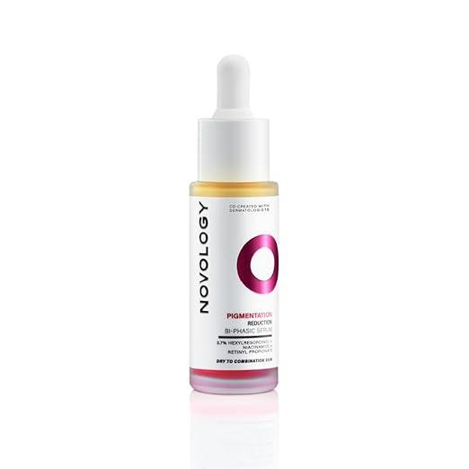 Novology Bi-Phasic Serum for Hyperpigmentation, Dark Spots & Acne Marks – 28ml | Clinically Proven Formula for Pigmentation Reduction | Patented HNR3 Technology | Dry to Combination Skin