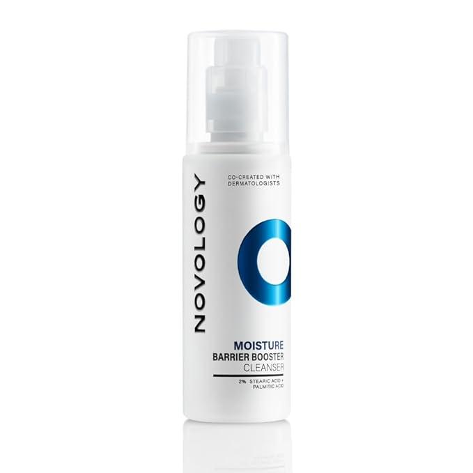 Novology Moisture Barrier Booster Cleanser with Stearic Acid & Palmitic Acid, 180 gm | Hydrating Face Wash for Dry & Sensitive Skin | Co-Created with Dermatologists 