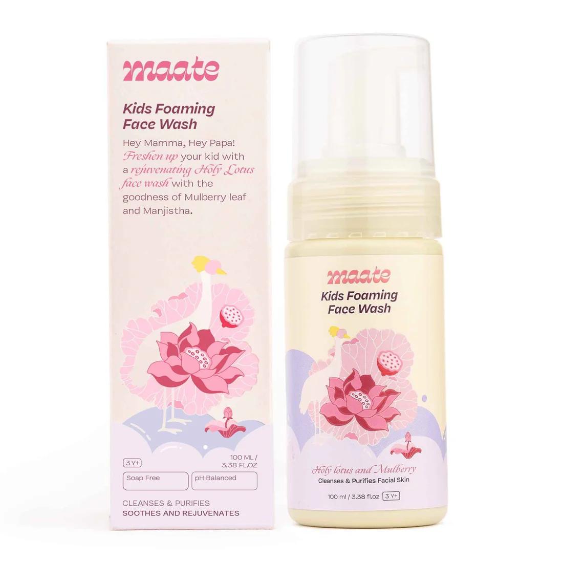 Maate Kids Foaming Face Wash – pH Balanced | Tear Free (100 ml)