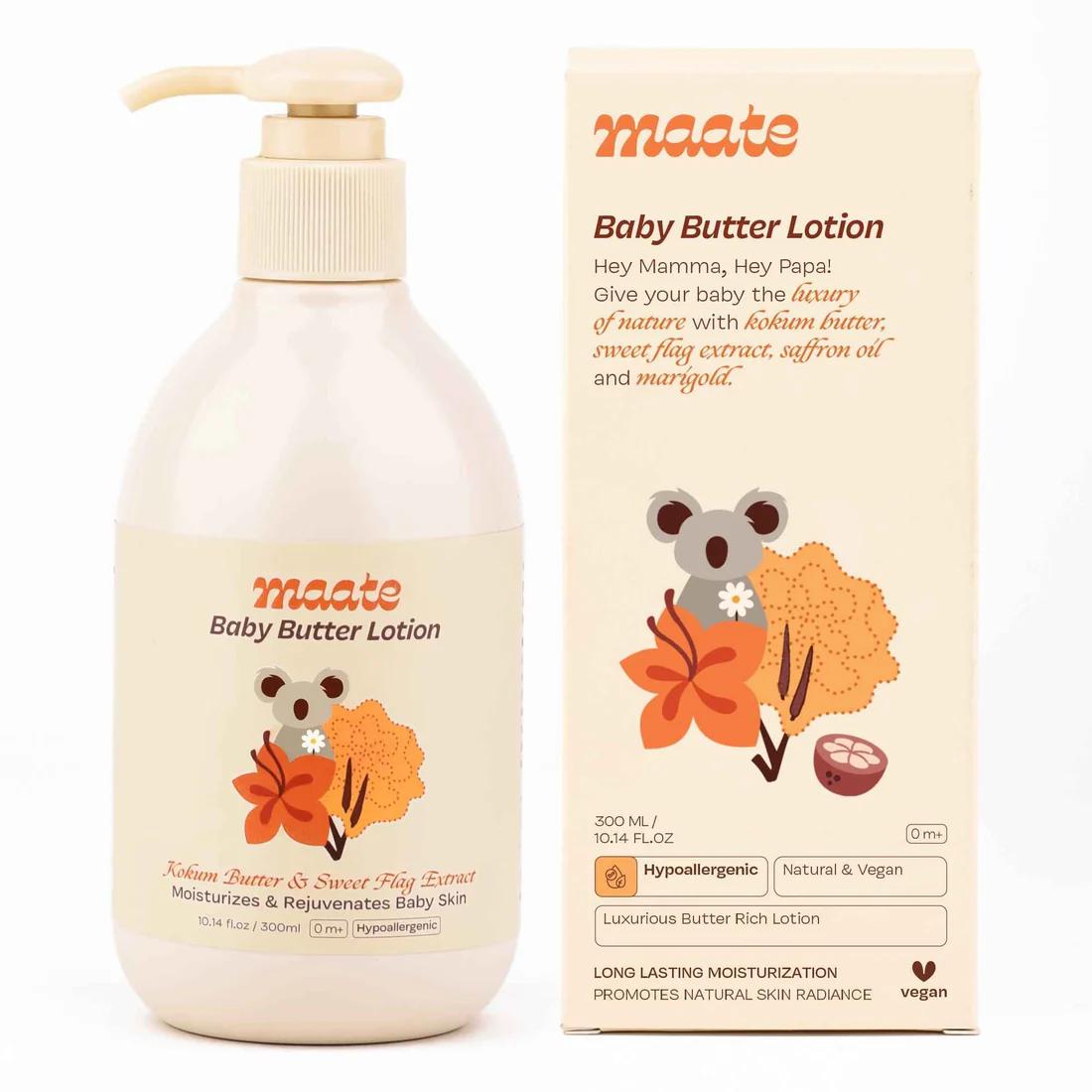 Maate Baby Butter Lotion – 300 ml | Hypoallergenic & Deep Hydration