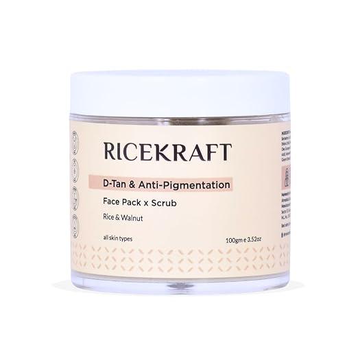 RiceKraft D-Tan Face Pack x Scrub - 100 gm
