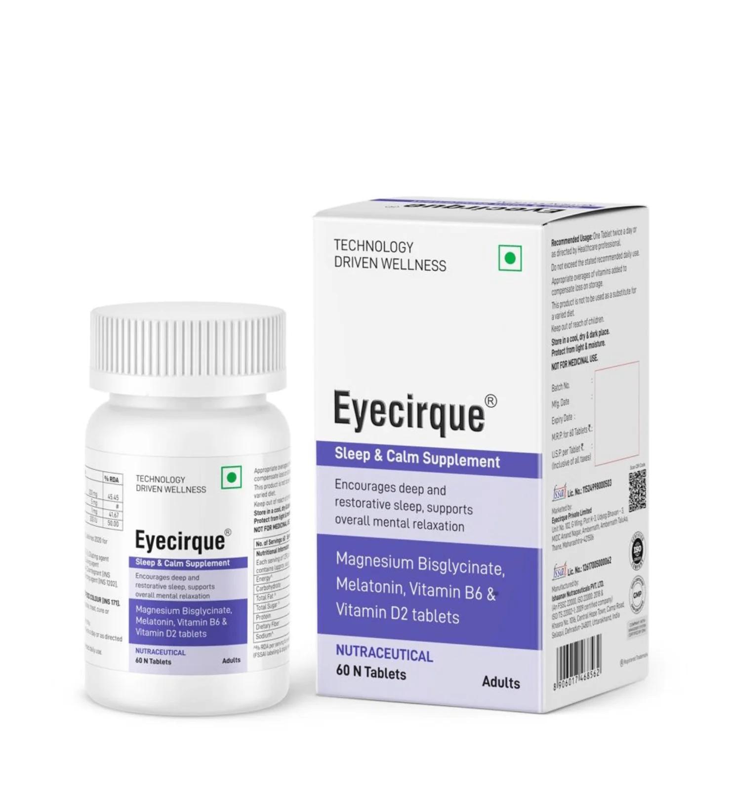 Eyecirque Sleep & Calm Nutraceutical Supplement | 60 Tablets