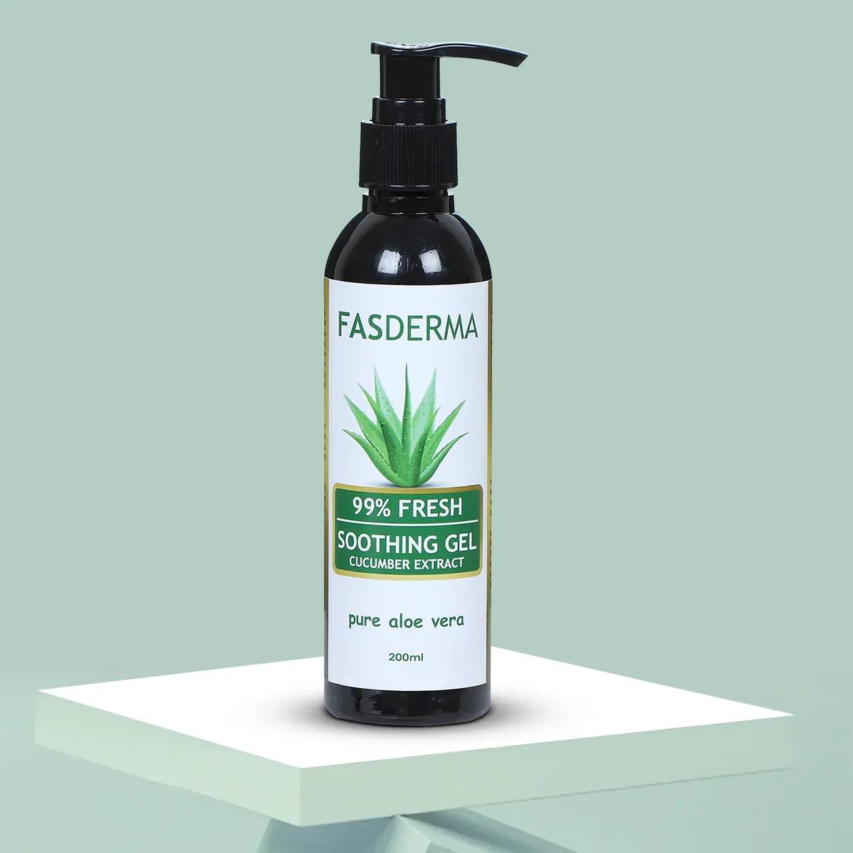 Fasderma 99% Pure Aloe Vera Fresh Soothing Gel With Cucumber Extract - 200 ml