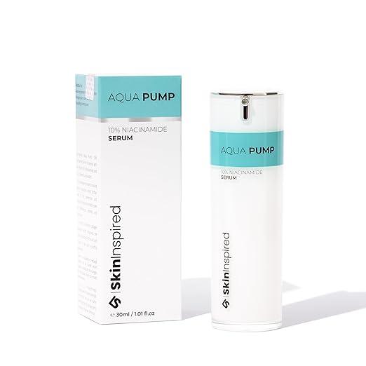 SkinInspired Aqua Pump 10% Niacinamide Face Serum For Fine Lines, Wrinkles, Clogged Pores, Uneven Skin Texture For Women & Men | For All Skin Types | 30 ml