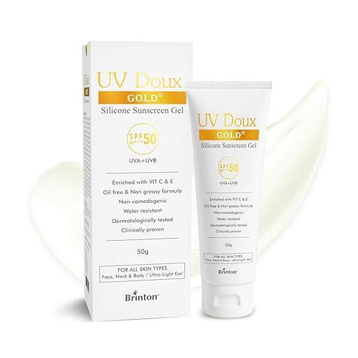 UV Doux Gold Sunscreen Gel SPF 50 PA+++ – 50 gm