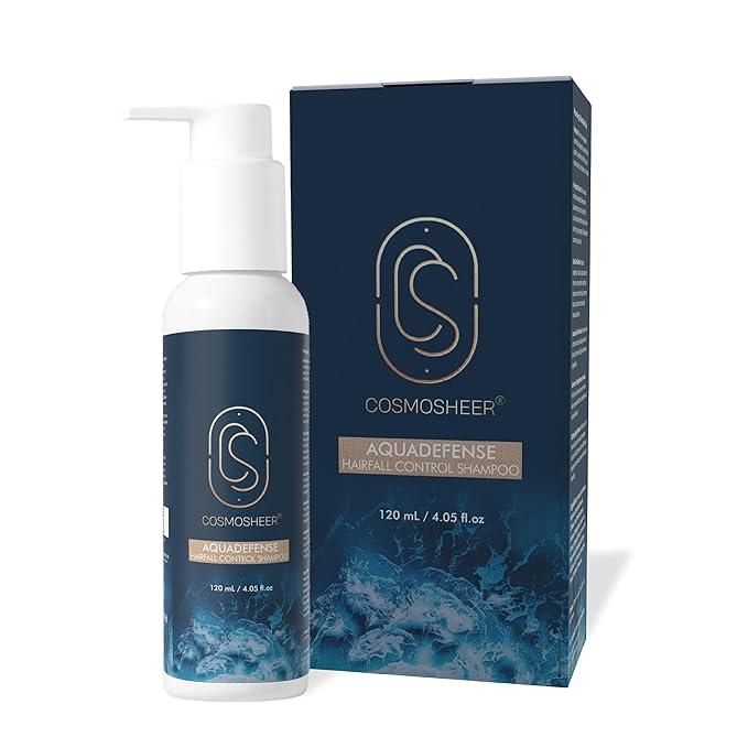 Cosmosheer Aquadefense Shampoo for Hair Fall | Biotin & Caffeine | 120 ml