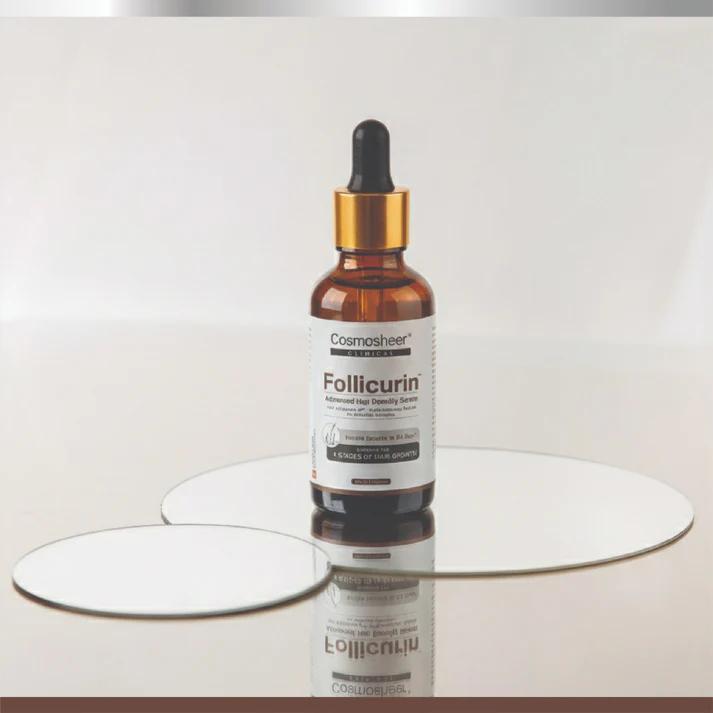 Cosmosheer Follicurin™ Hair Growth Serum | FolliMatrix-6™ with 6 Clinically Proven Actives | 50ml