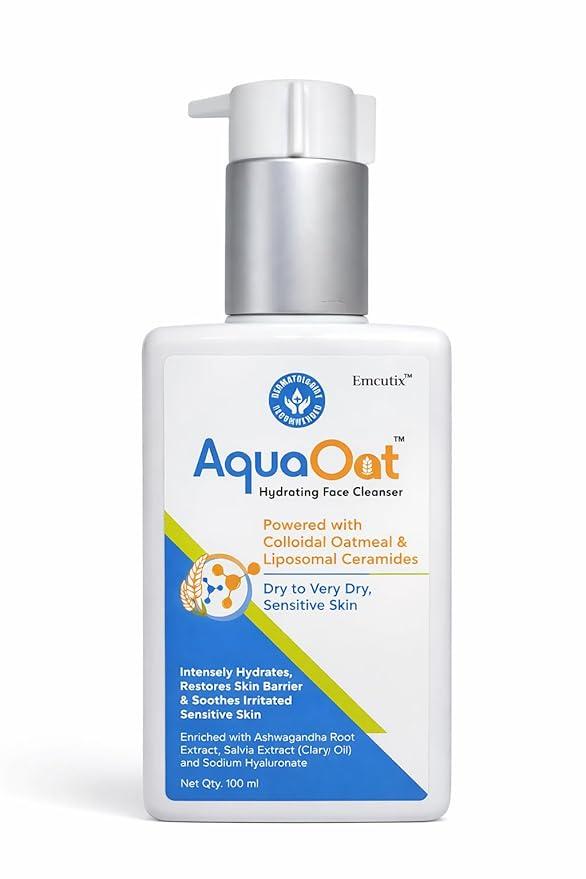 Aqua Oat Hydrating Face Cleanser | With Colloidal Oatmeal & Ceramides | For Dry & Sensitive Skin