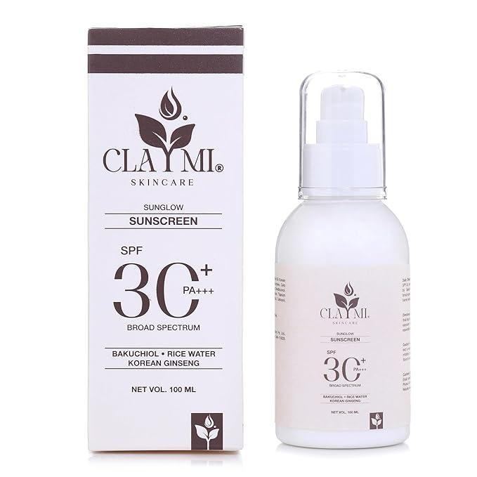 Claymi Sunglow Sunscreen – Radiant UV Protection SPF 30+ (100g)