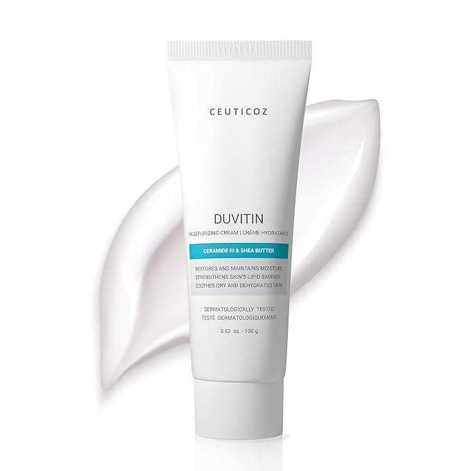 Ceuticoz Duvitin Moisturising Cream | Ceramide Moisturizer for Dry & Sensitive Skin-100 gm 