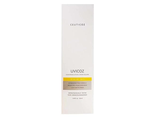 Uvicoz Sunscreen Lotion SPF 50+ PA++++ | HEV & Blue Light Defence | Niacinamide | 50 g