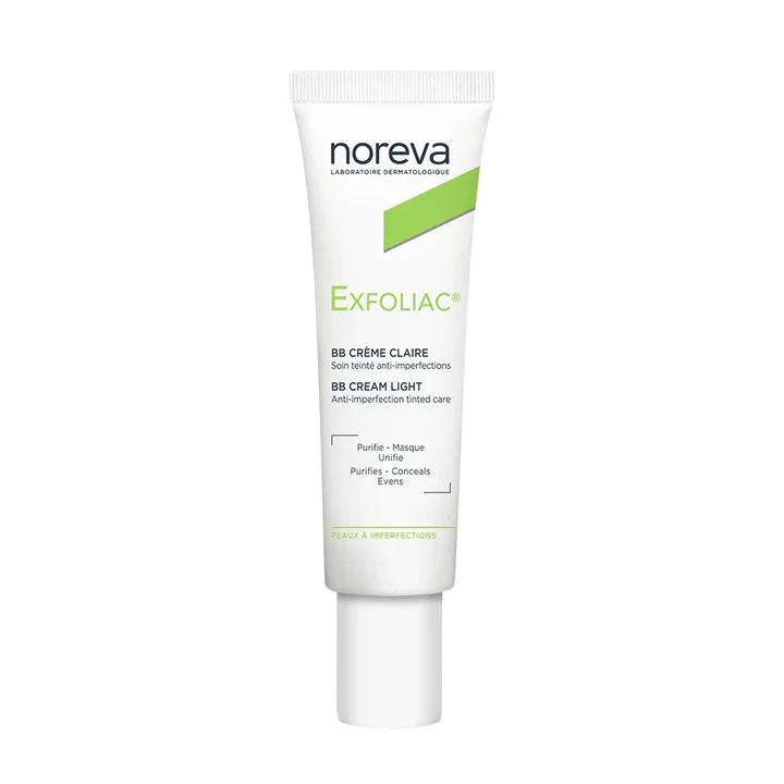 Noreva Exfoliac BB Cream Light, 30 ml | Skin-Perfecting BB Cream for Fair, Acne-Prone & Sensitive Skin